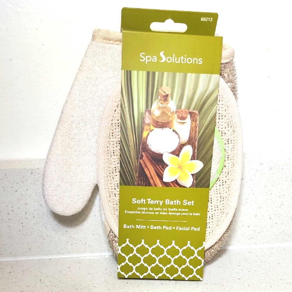 Spa Solutions Soft Terry Bath Set. New